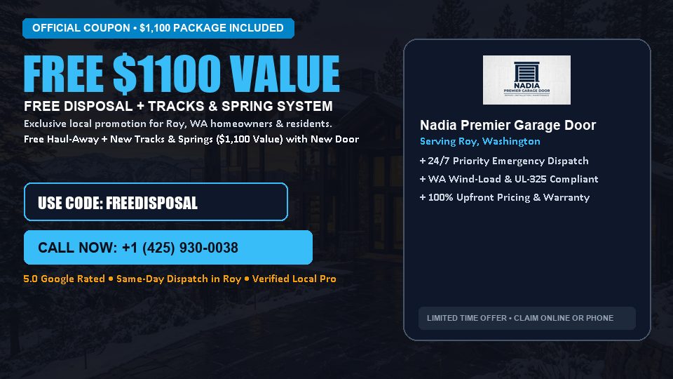 Nadia Premier Garage Door FREE Haul-Away & Heavy-Duty Tracks with New Door