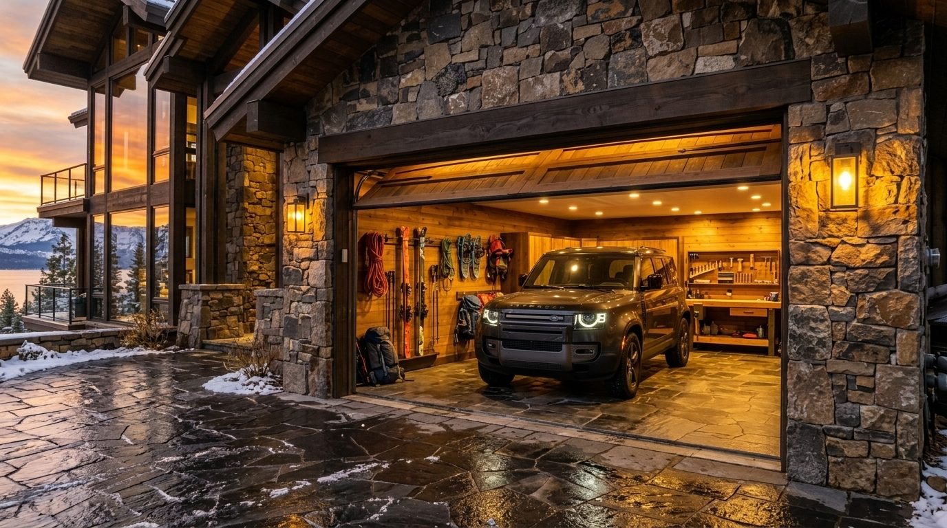 Nadia Premier Garage Door Overhead Garage Door Gliding Open in Yelm, WA